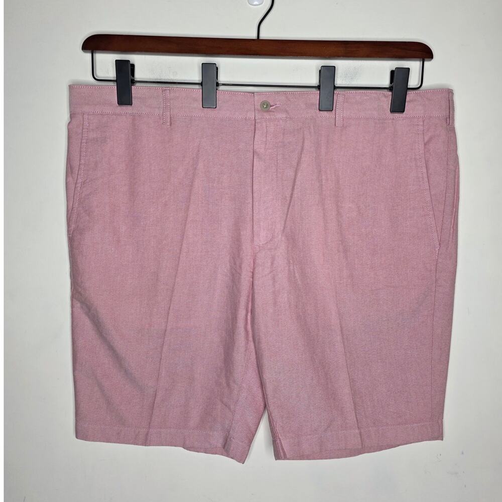 Jos A Bank red pink flat front tailored fit cotton shorts - 42